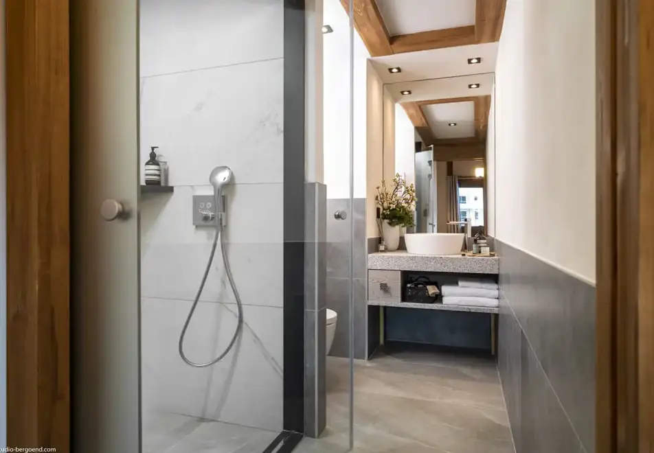 Amaya, Les Saisies (self catered apartments) - Typical shower room style