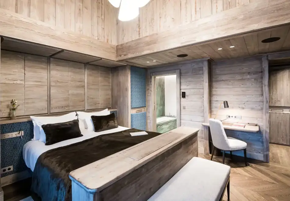 Hotel Armancette, St Nicolas de Veroce (hotel) - Typical duplex 4 persons style (©David Machet)