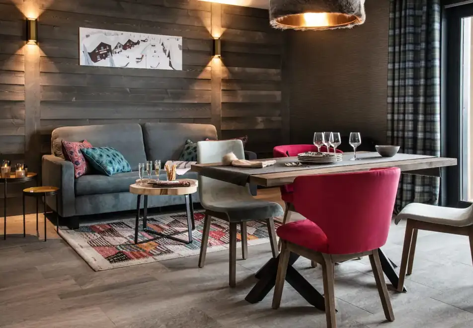 Izia, Val d'Isere (self catered apartments) - Lounge area (example of 2 bed 4 apartment)