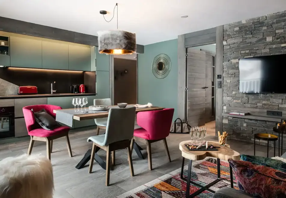 Izia, Val d'Isere (self catered apartments) - Lounge area (example of 2 bed 4 apartment)