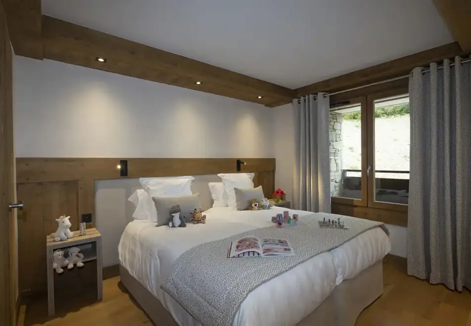 Chalets de Joy, Grand Bornand (self catered apartments) - Typical twin bedroom style