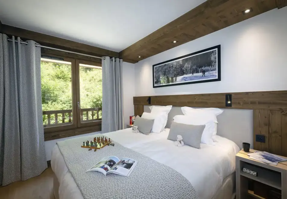 Chalets de Joy, Grand Bornand (self catered apartments) - Typical twin bedroom style