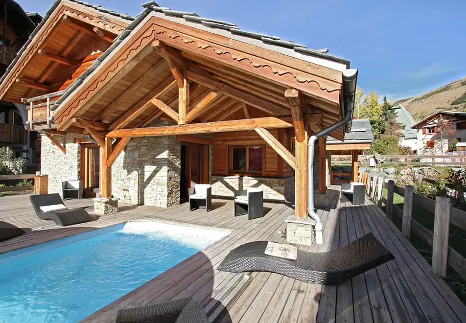 Lodge, Les Deux Alpes (self catered chalet) - Outdoor heated pool