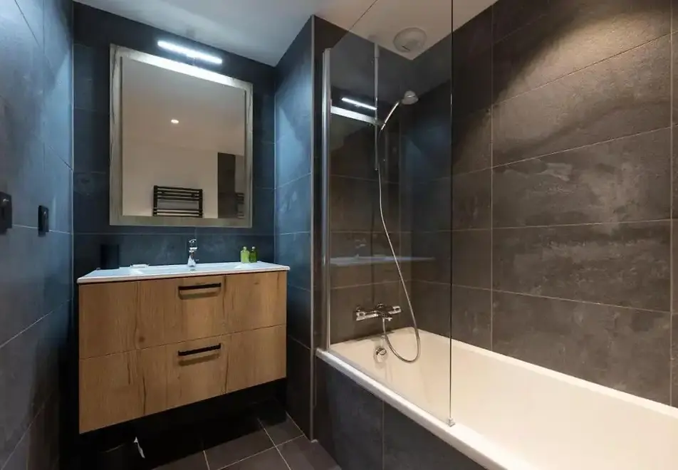 Cristal Lodge, Serre Chevalier (self catered apartments) - Typical bathroom style