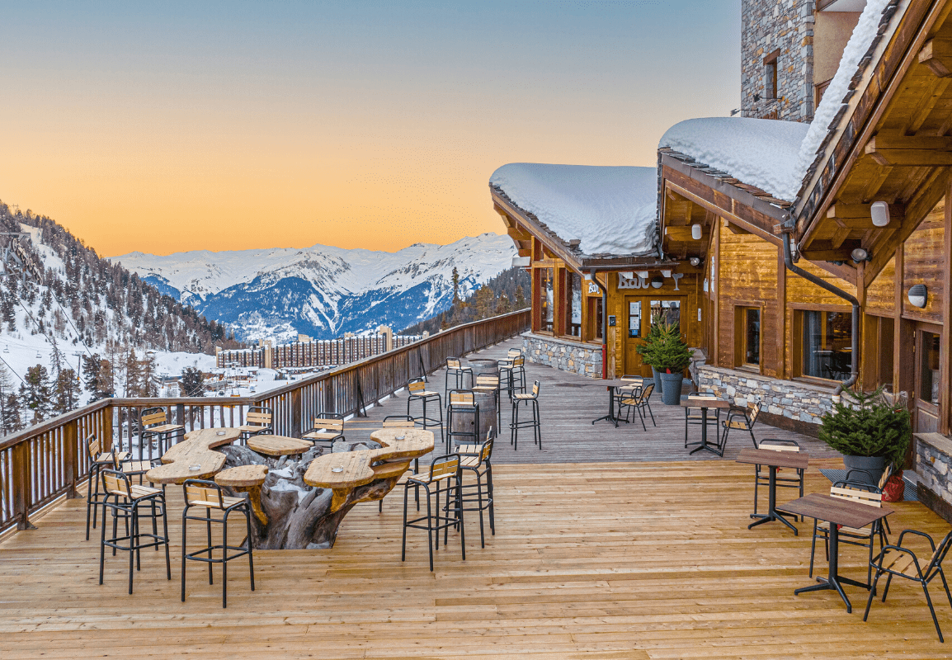 Hotel Carlina, Belle Plagne (hotel) - Terrace with stunning views