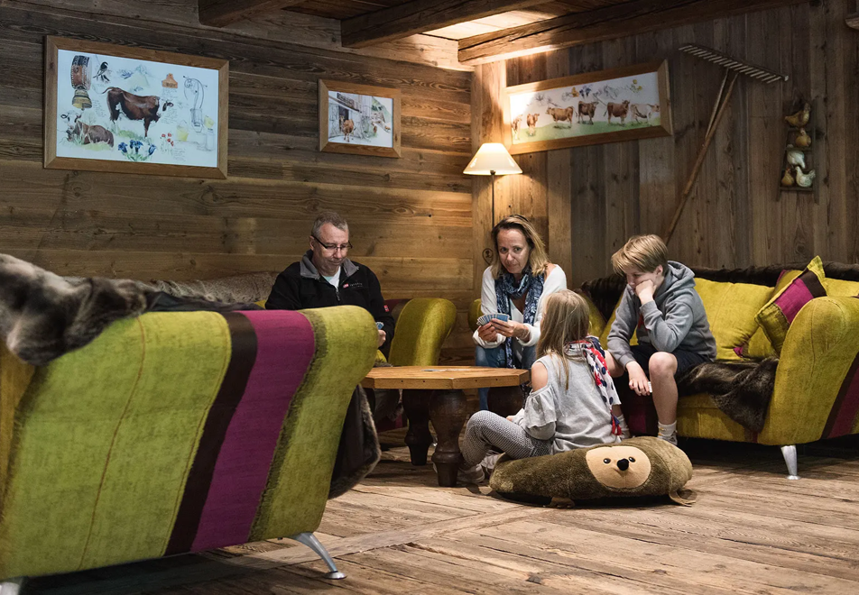 La Ferme du Val Claret (self catered apartments), Tignes Val Claret - Reception and residence lounge