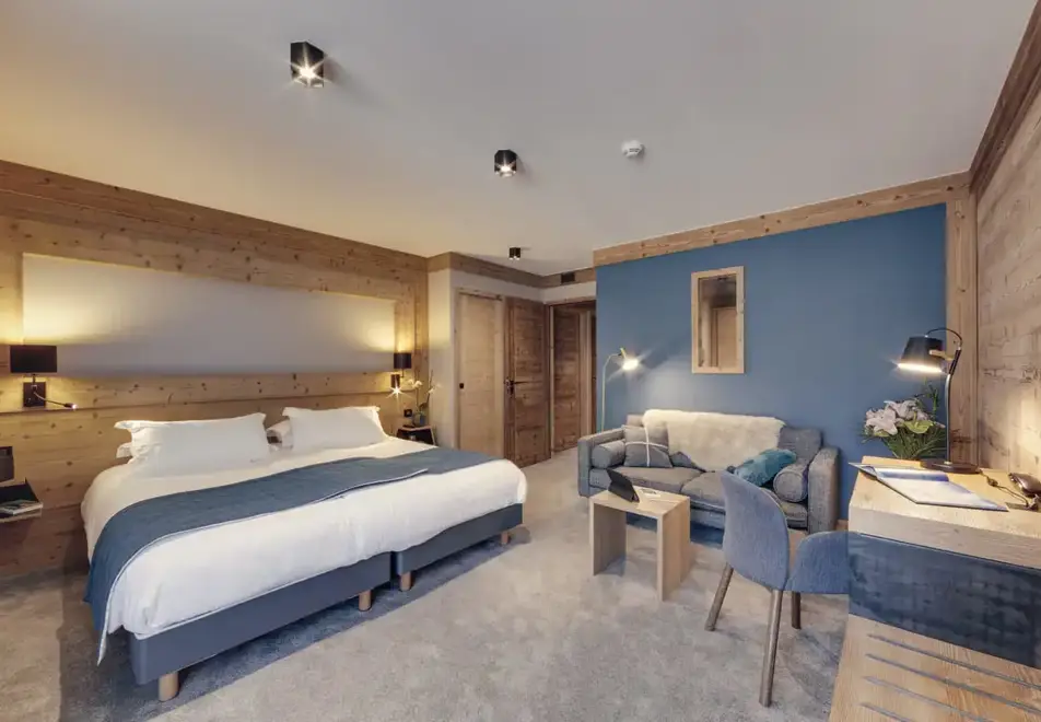 Avancher, Val d'Isere (self catered apartments & hotel) - Typical family room style in hotel