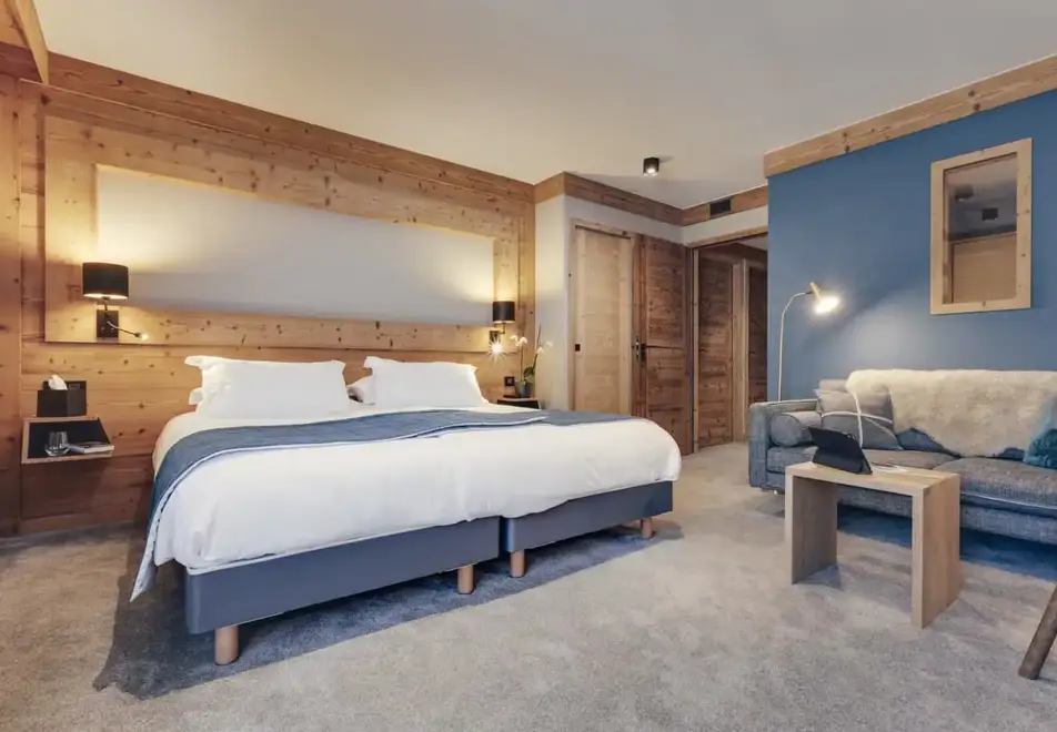 Avancher, Val d'Isere (self catered apartments & hotel) - Typical family room style in hotel