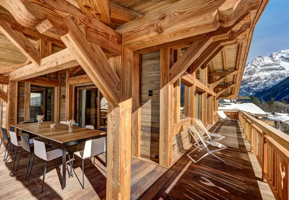 Chalet Saphir, Chamonix (self catered chalet) - Terrace (©Adam Johnston)