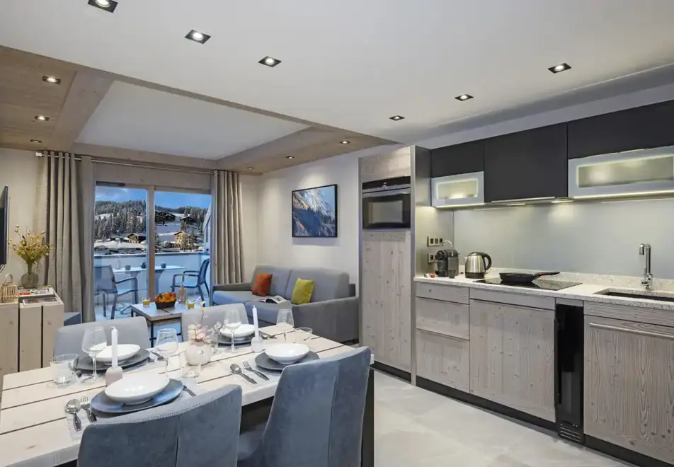 Hameau de l'Ours, Manigod (self catered apartments) - Typical 1 bedroom style