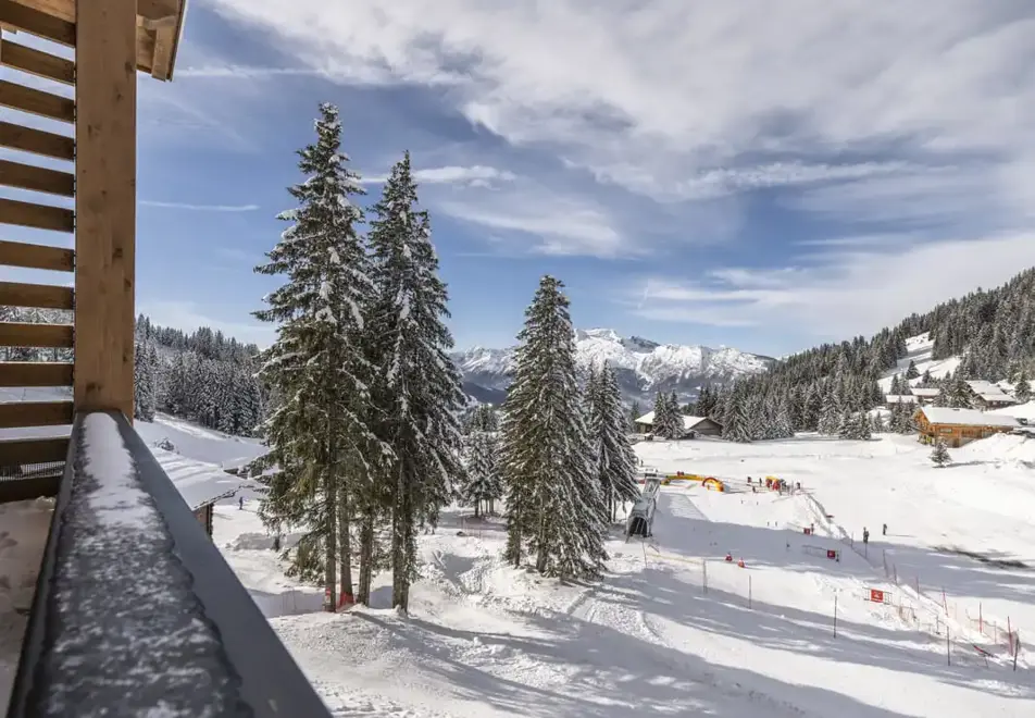 Hameau de l'Ours, Manigod (self catered apartments) - Balcony views