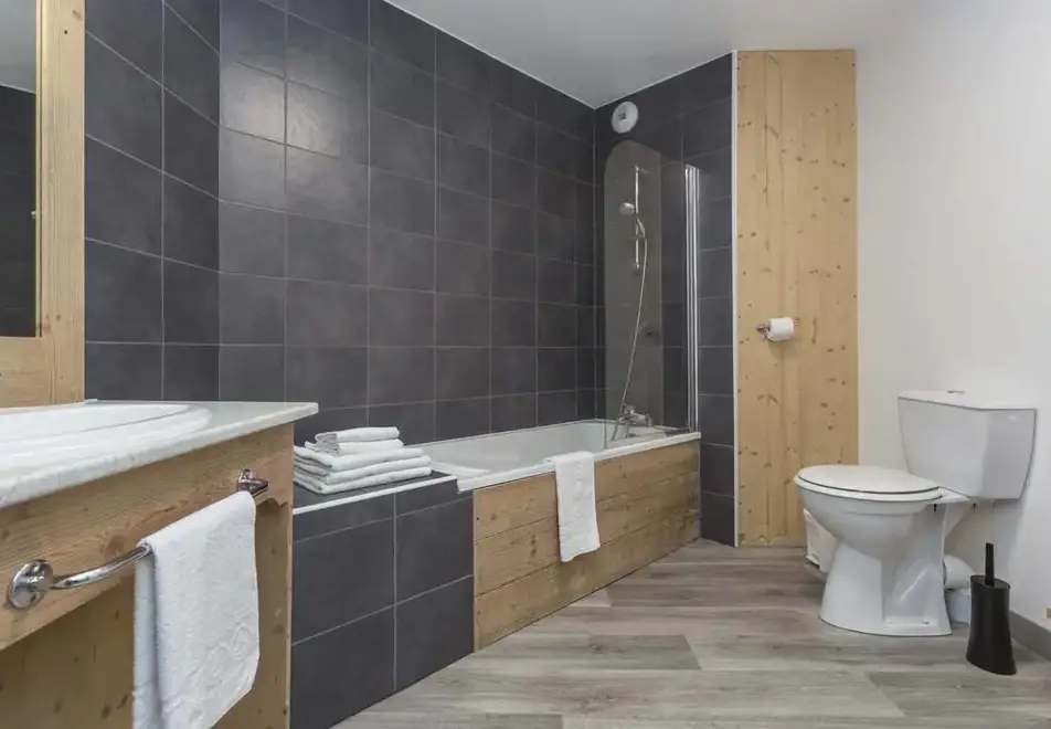 l'Oree des Pistes, St Sorlin d'Arves (self catered apartments) - Typical bathroom style
