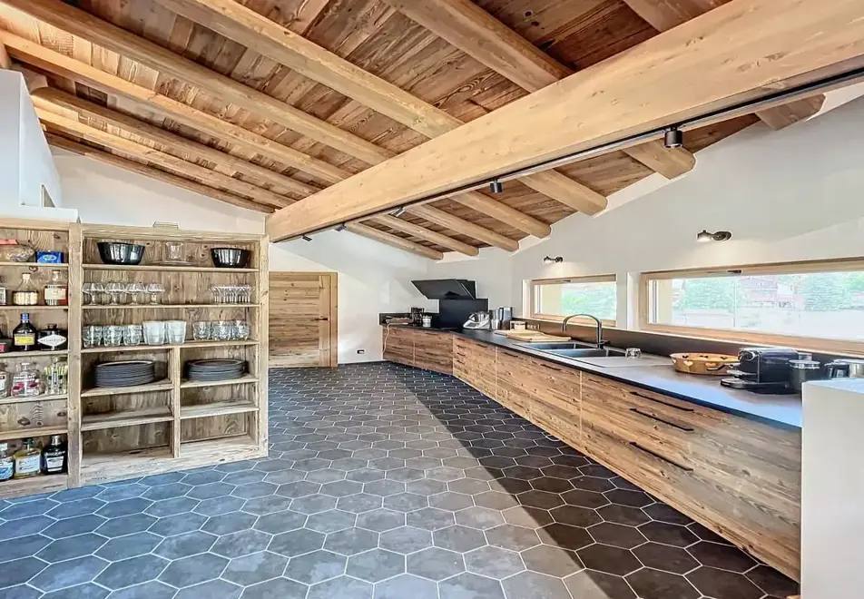 Reve de Marmottes, Meribel (self catered chalet) - Kitchen area