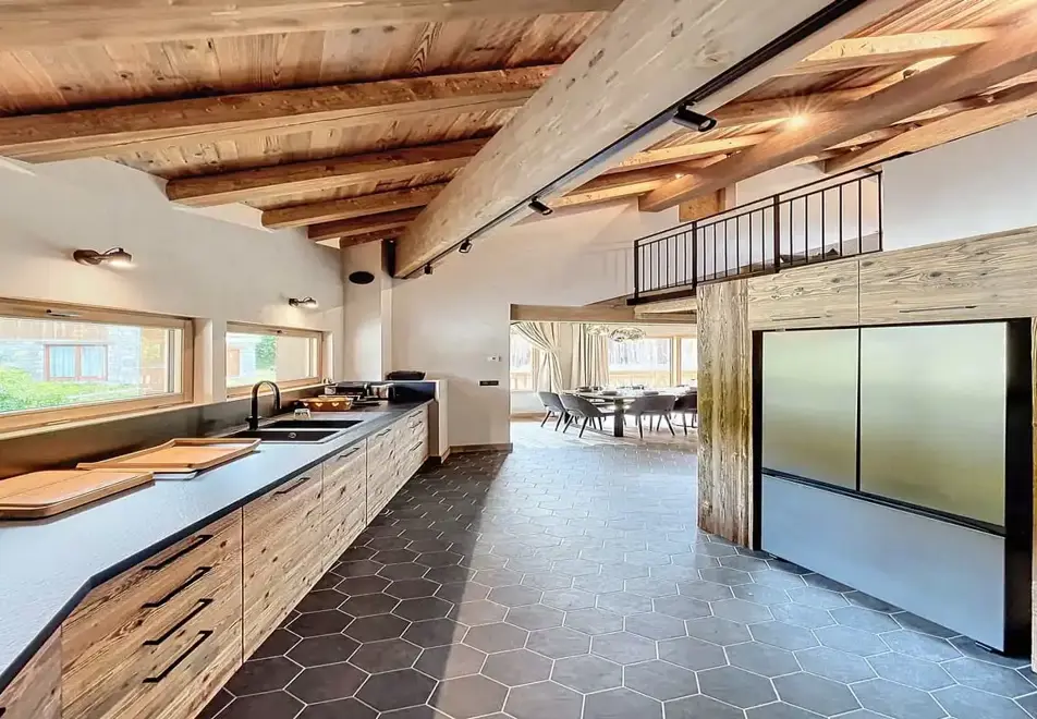 Reve de Marmottes, Meribel (self catered chalet) - Kitchen area