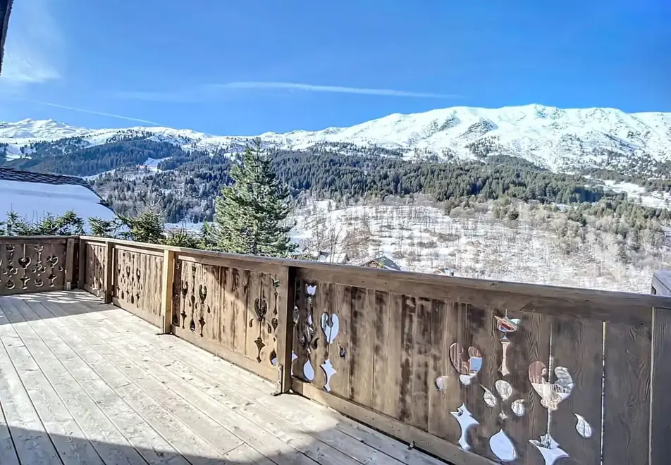 Chalet Broceliande, Meribel (self catered chalet) - Balcony views